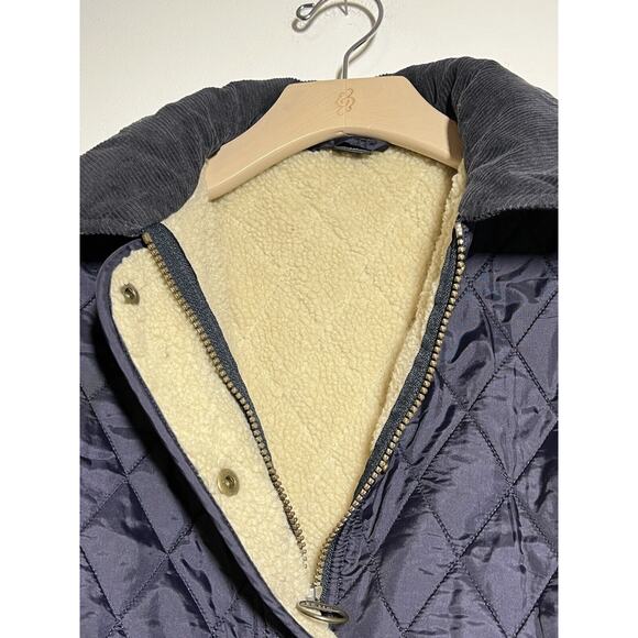 Barbour Navy Quilted Jacket Size US6 - Picture 7 of 10